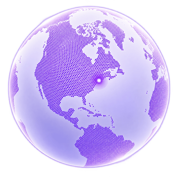 Globe showing flight deals from the US